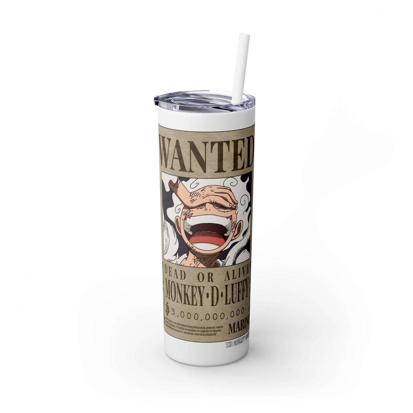 One Piece - Luffy Fifth Gear Skinny Tumbler with Straw, 20oz