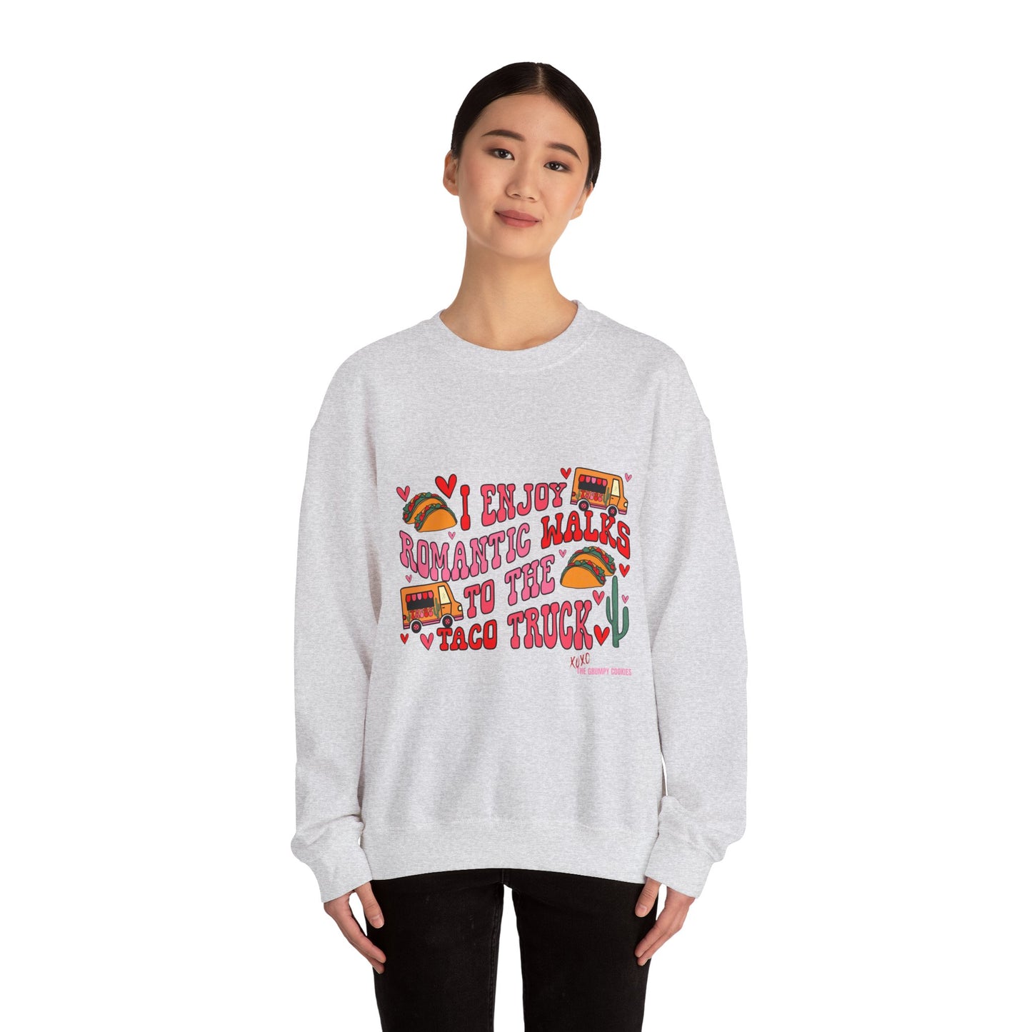 The Grumpy Cookies - Romance = Tacos Unisex Heavy Blend™ Crewneck Sweatshirt