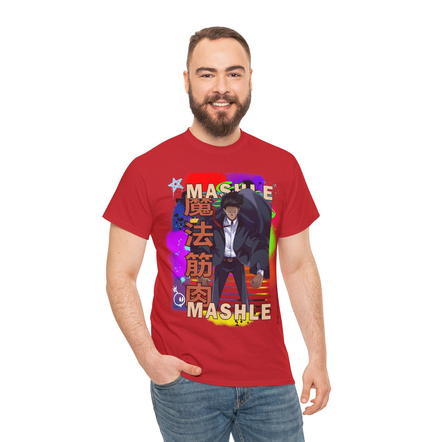 Mashle - Mash Burnedead Graffiti Unisex Heavy Cotton Tee