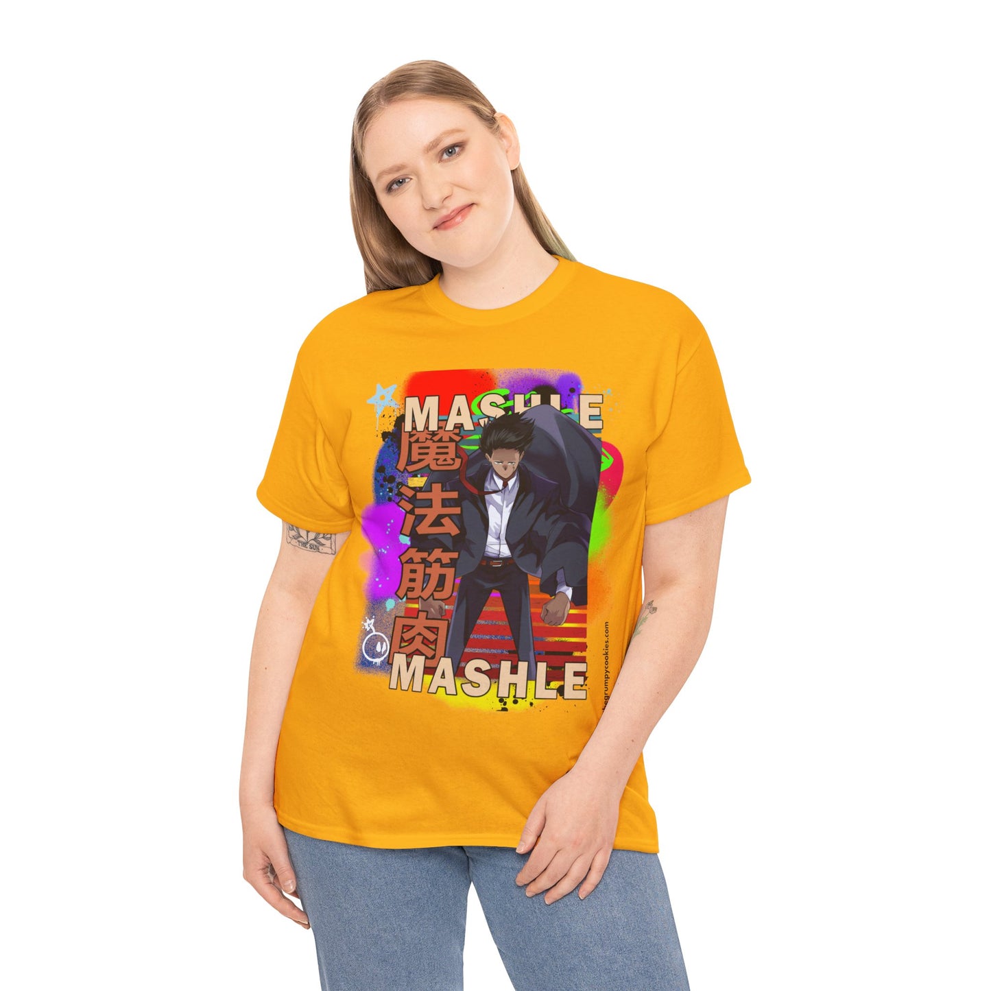 Mashle - Mash Burnedead Graffiti Unisex Heavy Cotton Tee