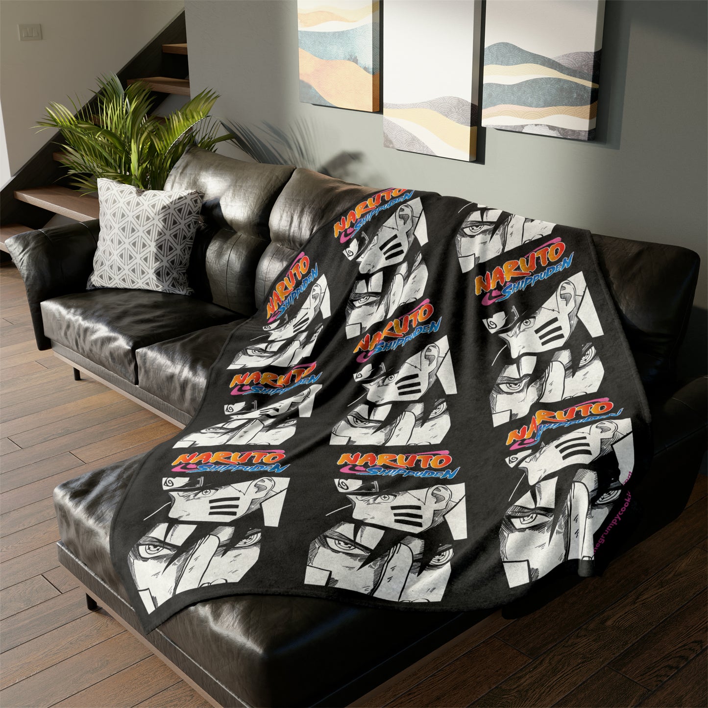 Naruto and Sasuke Polyester Blanket