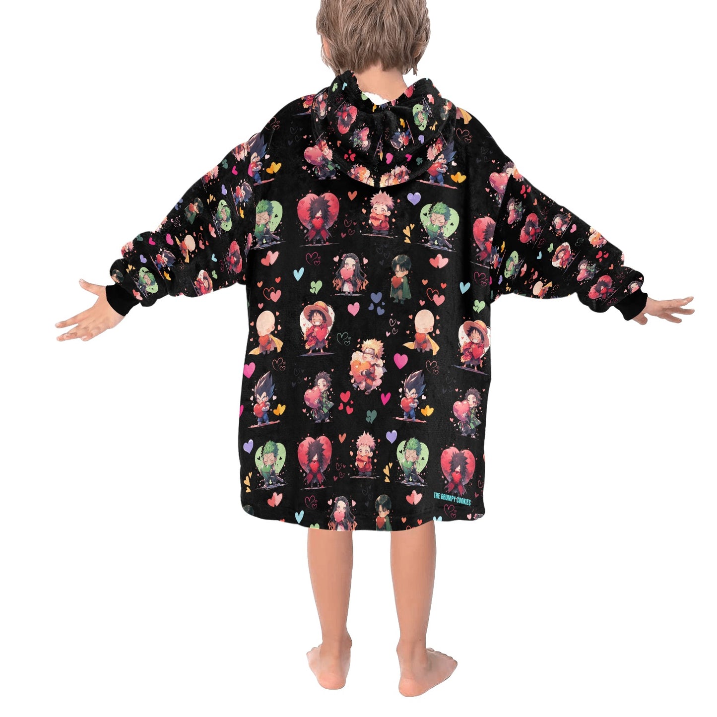 Chibi Anime Friends - Lotsa Love Blanket Hoodie for Kids