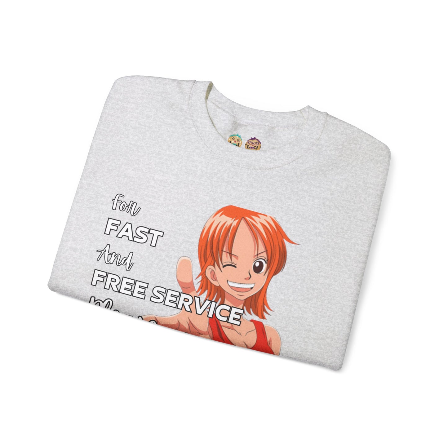 One Piece - Fast and Free Service Unisex Heavy Blend™ Crewneck Sweatshirt