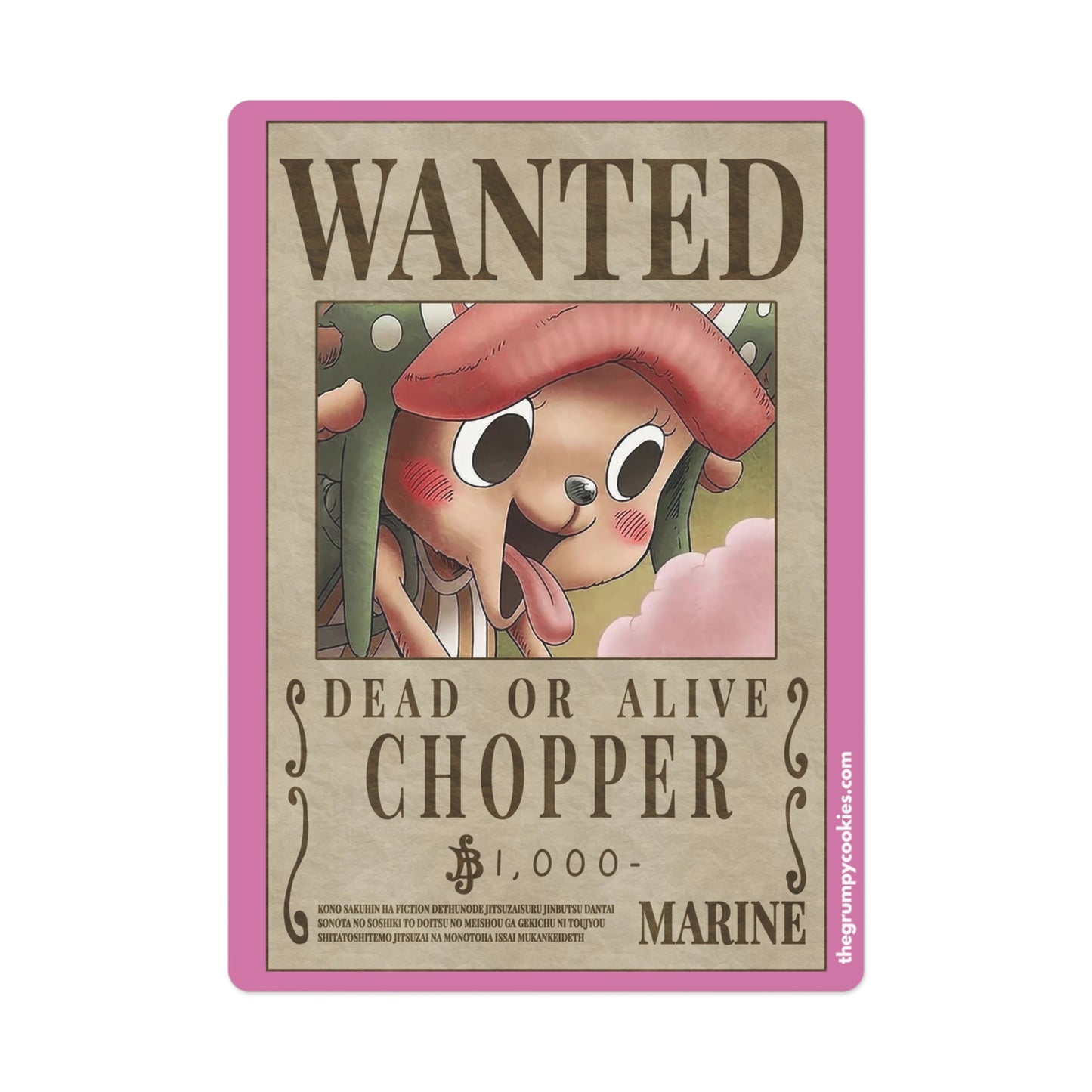 One Piece - Chopper Wanted Poster Poker Cards