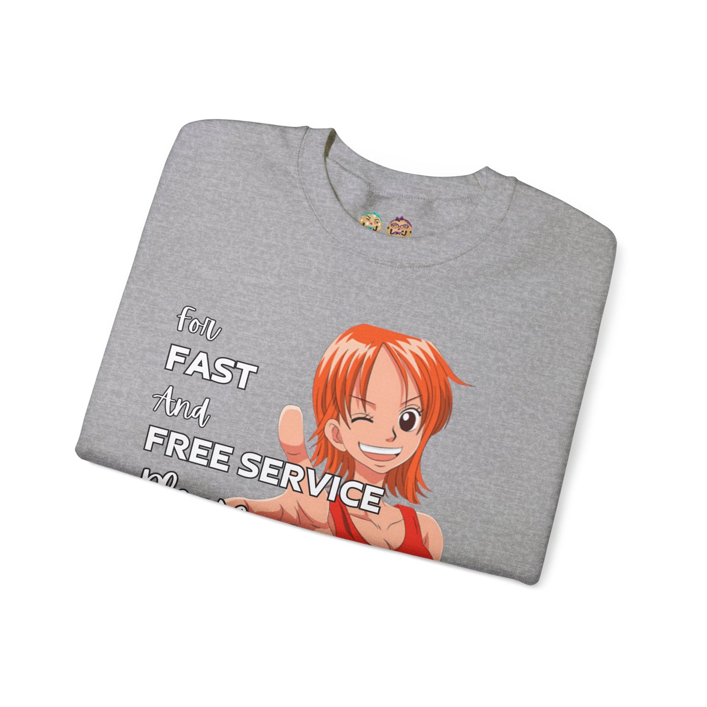 One Piece - Fast and Free Service Unisex Heavy Blend™ Crewneck Sweatshirt
