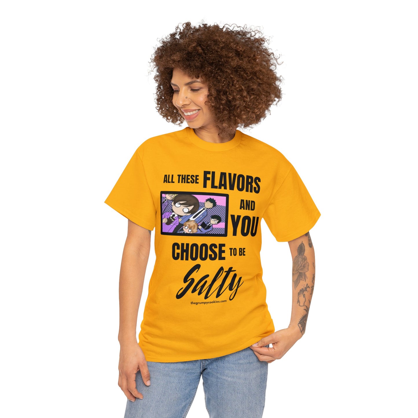 Ouran High School Host Club - Shocked Hosts Choose to Be Salty Unisex Heavy Cotton Tee