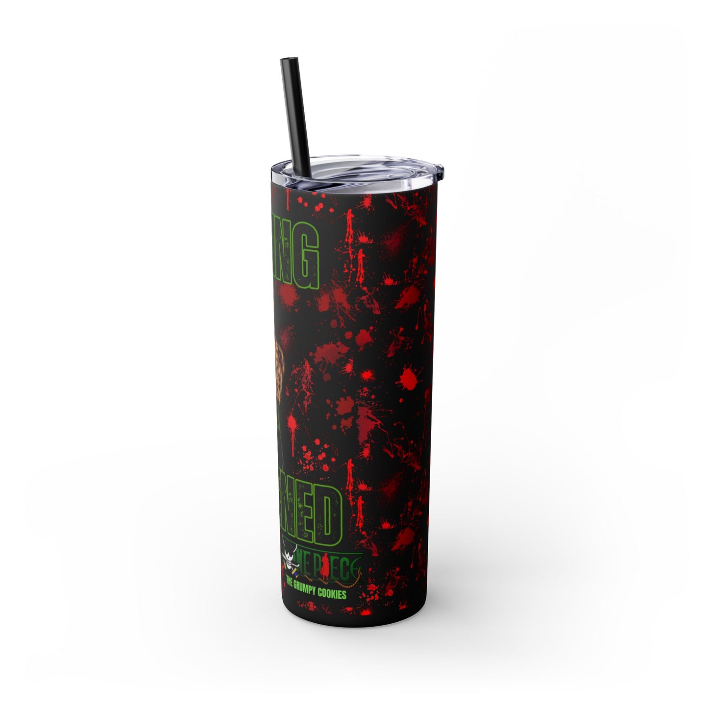One Piece - Zoro Nothing Happened Skinny Tumbler with Straw, 20oz