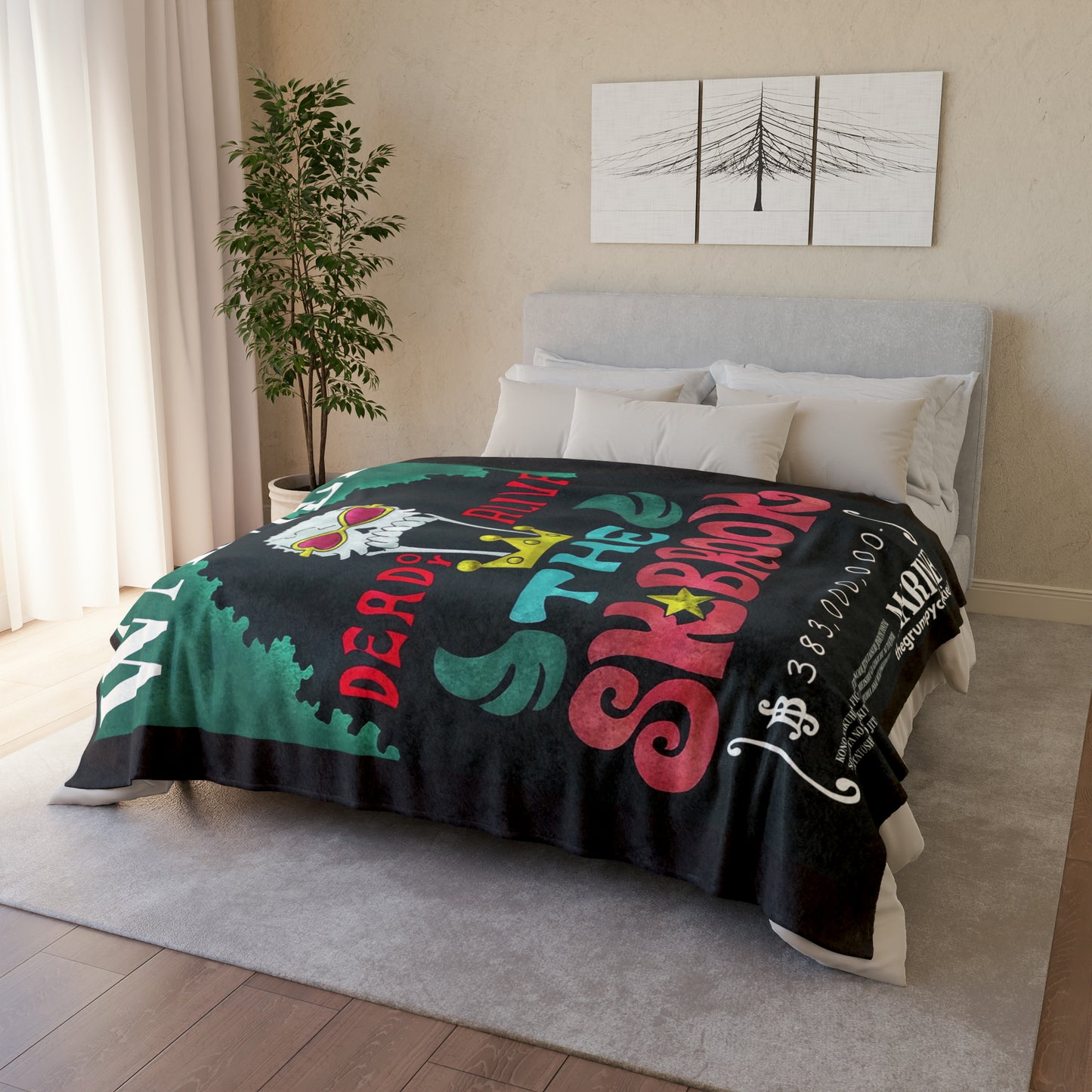 One Piece - Brook Wanted Poster Polyester Blanket