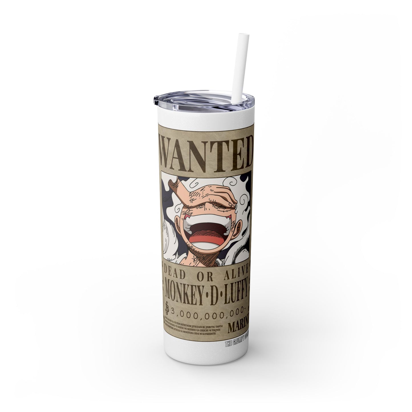 One Piece - Luffy Fifth Gear Skinny Tumbler with Straw, 20oz