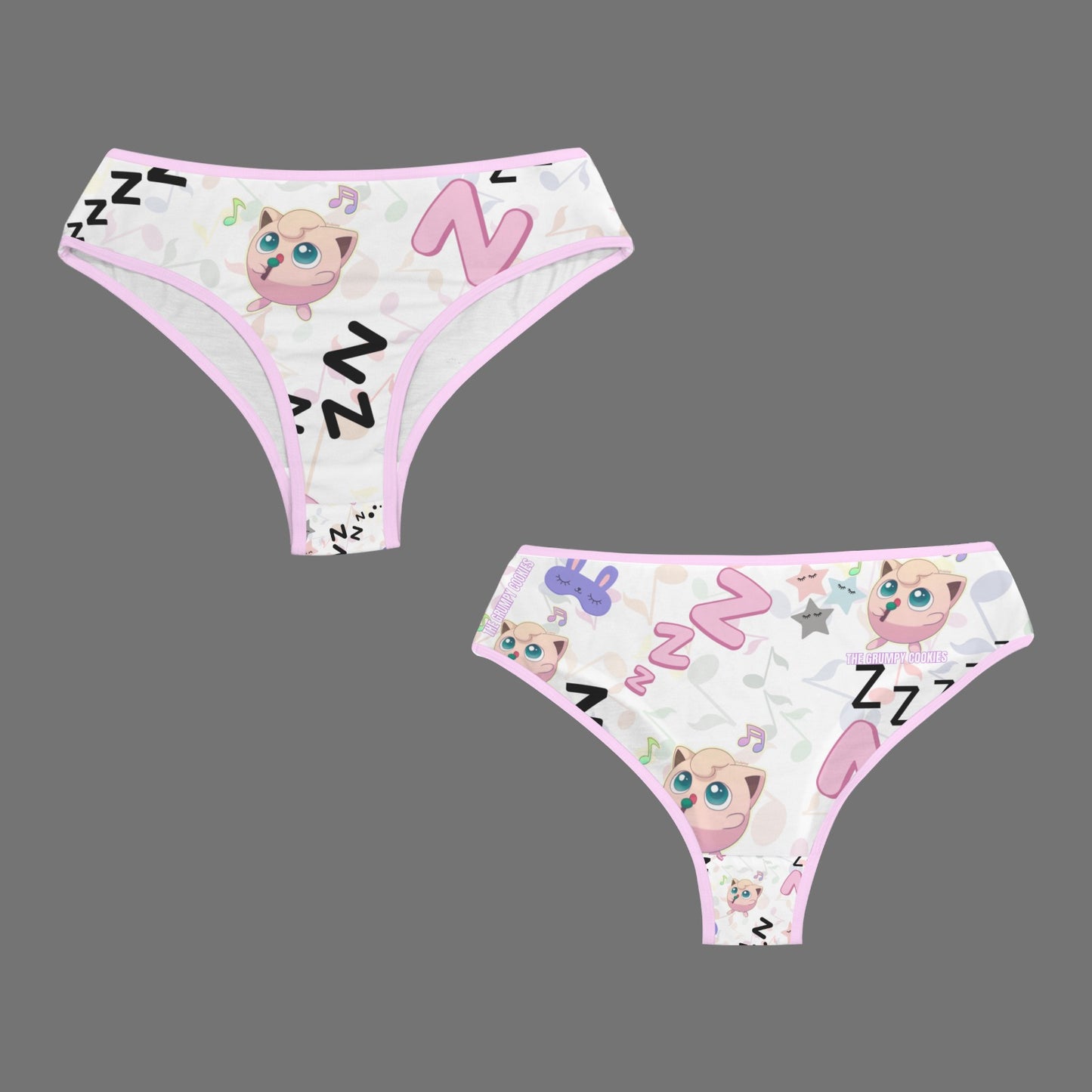 Pokemon - Jiggly's Serenade Women's Mid Rise Black Underwear
