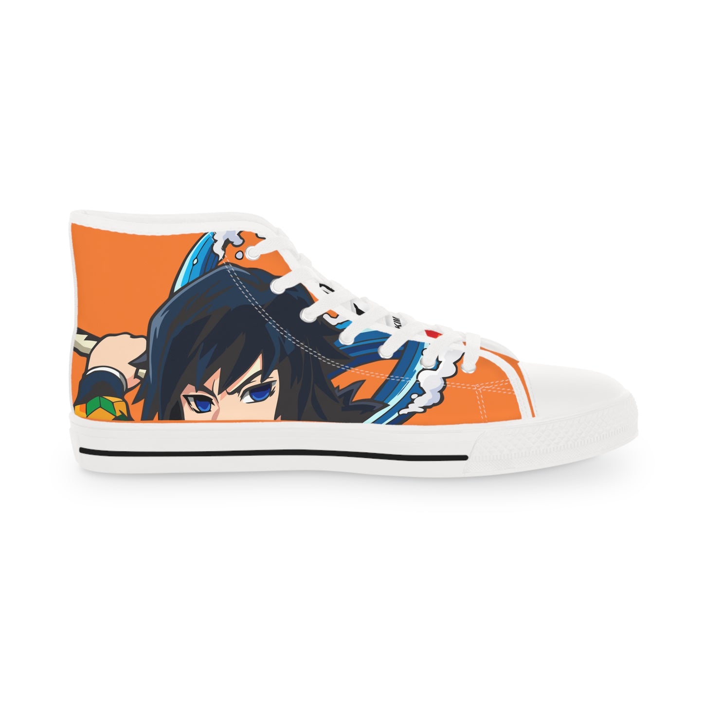 Demon Slayer - Few Words Tomioka Men's High Top Orange Sneakers