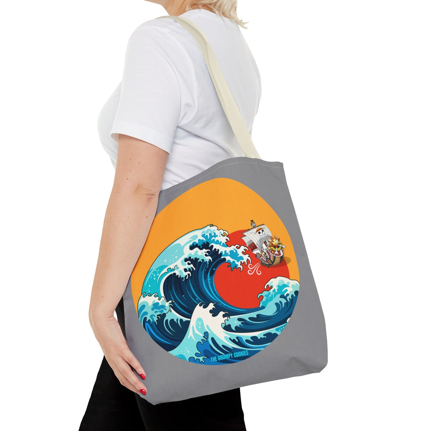 One Piece - Riding the Wave Grey Tote Bag