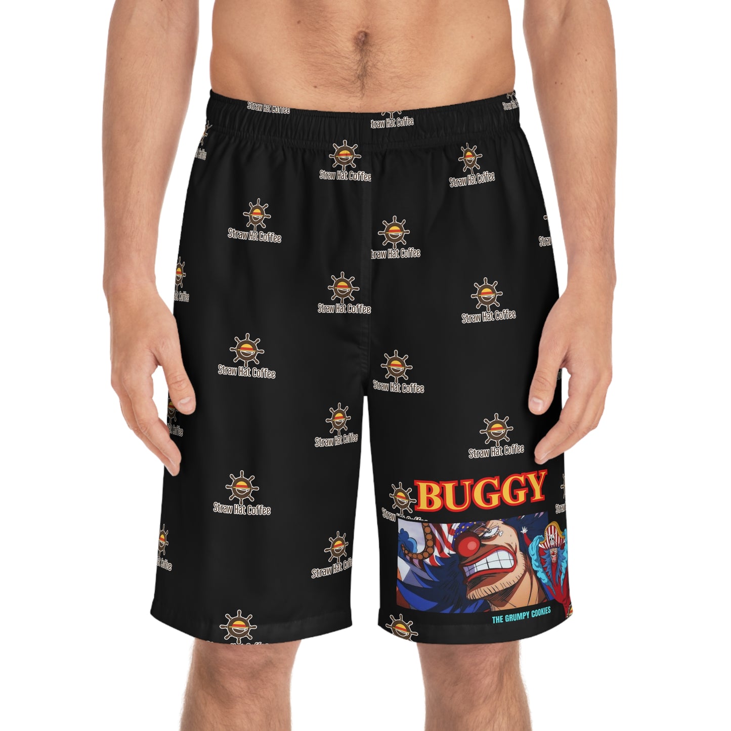 Straw Hat Coffee - Buggy Men's Board Shorts