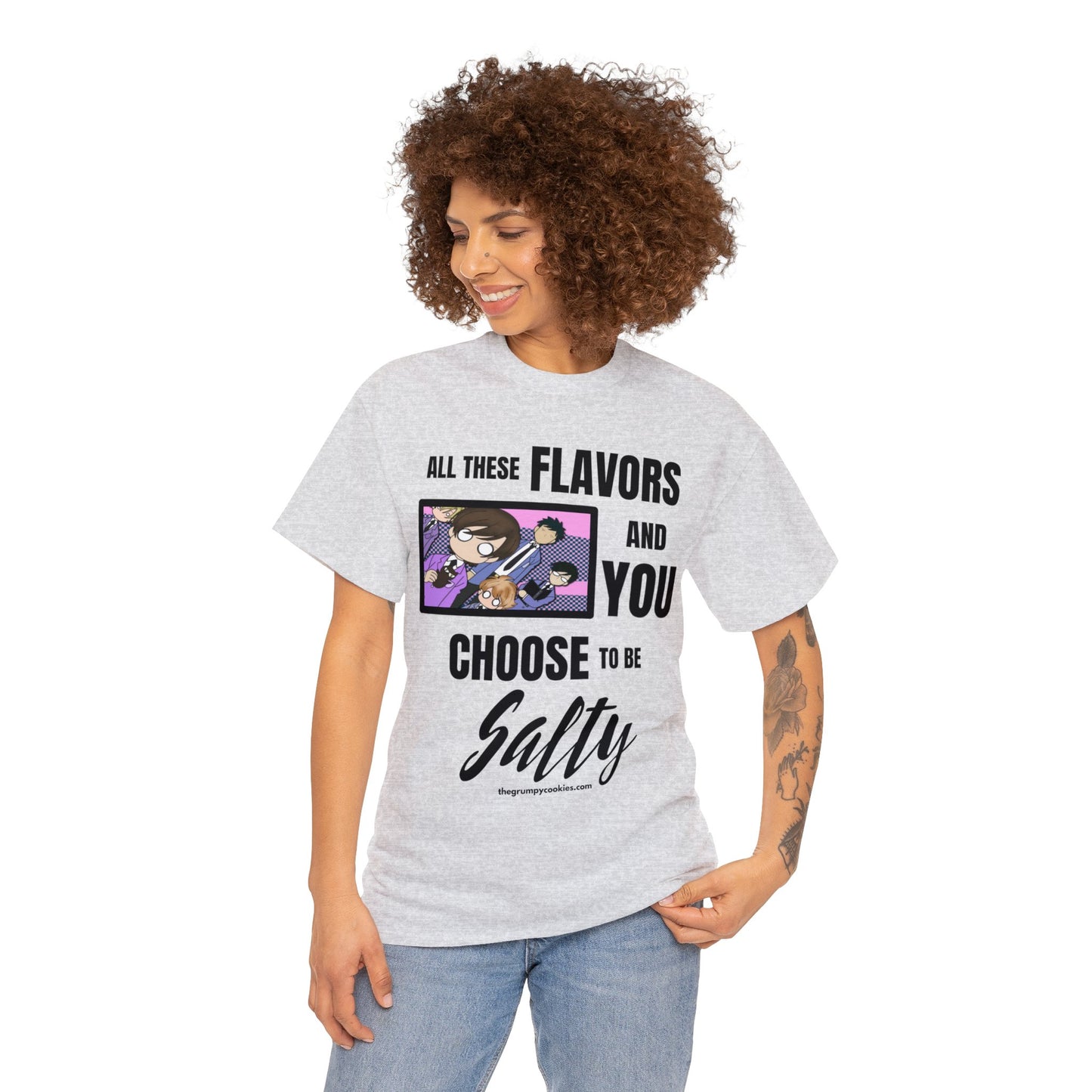 Ouran High School Host Club - Shocked Hosts Choose to Be Salty Unisex Heavy Cotton Tee
