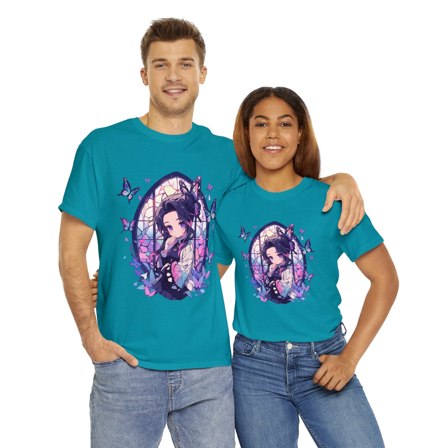 Demon Slayer - Stained Glass Shinobu Kocho Series Unisex Heavy Cotton Tee