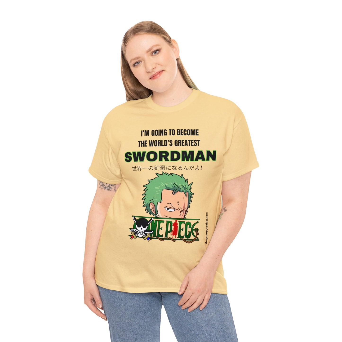 One Piece - World's Greatest Swordsman Unisex Heavy Cotton Tee