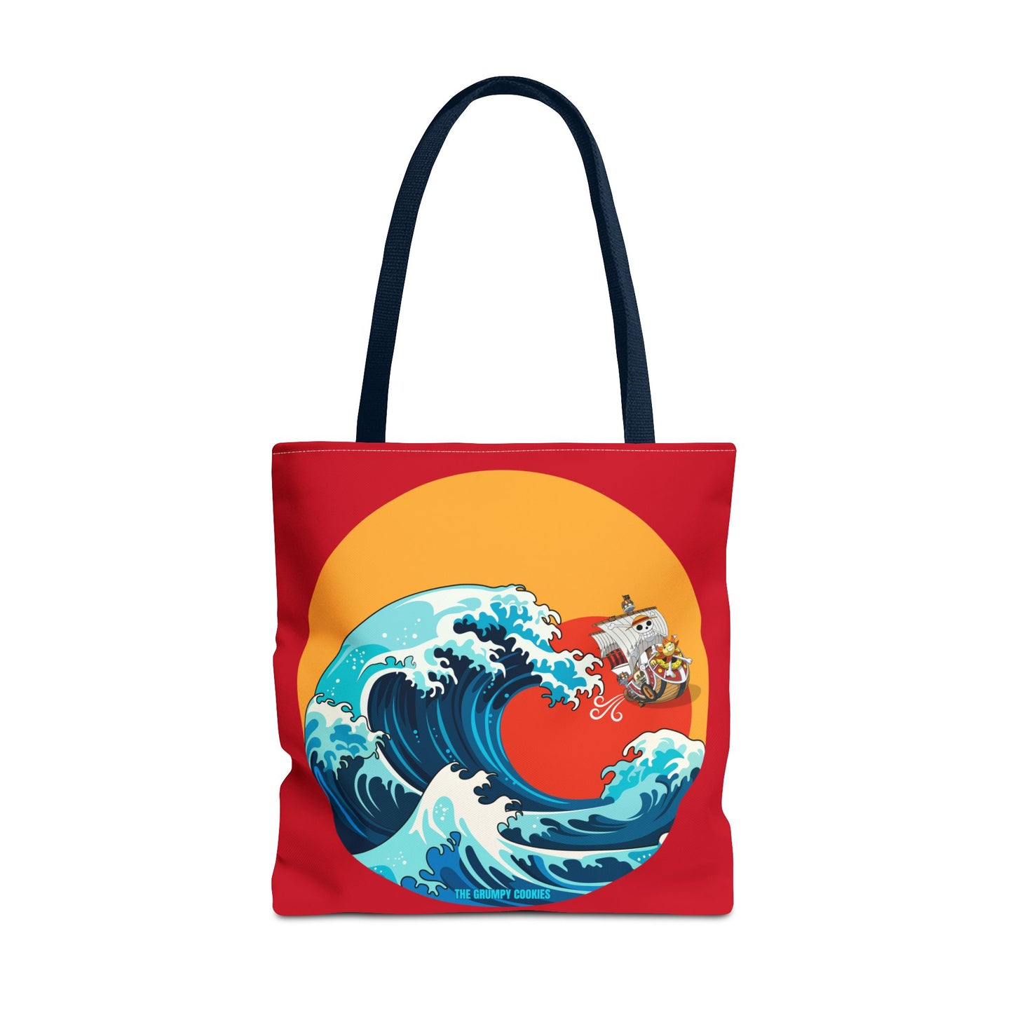 One Piece - Riding the Wave Dark Red Tote Bag