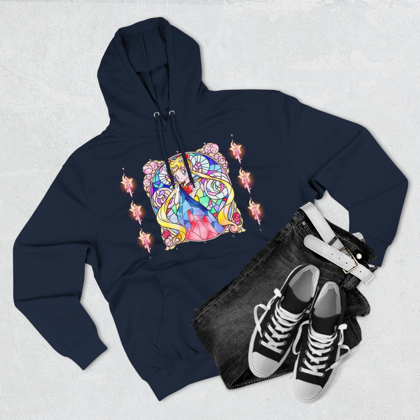 Sailor Moon - Stained Glass Sailor Power Pullover Hoodie