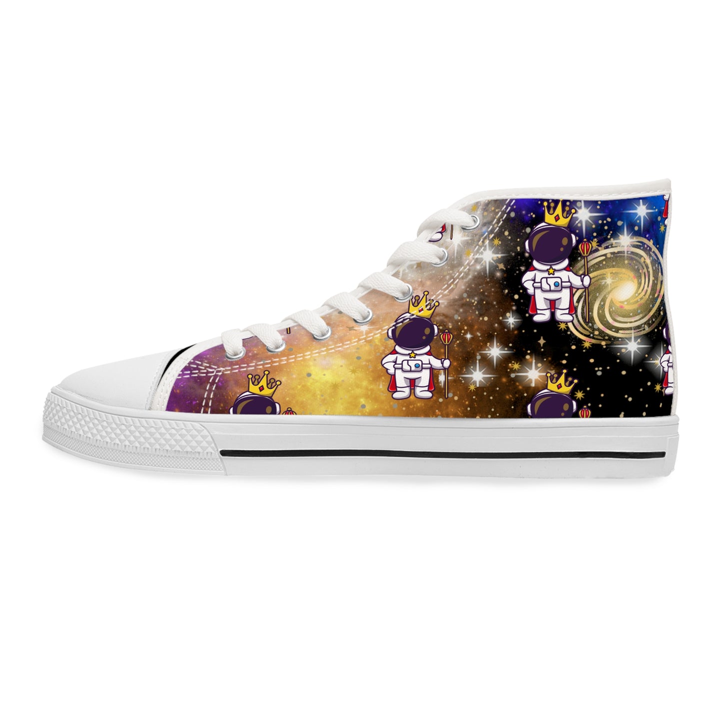 The Grumpy Cookies - Space King Women's Black High Top Sneakers