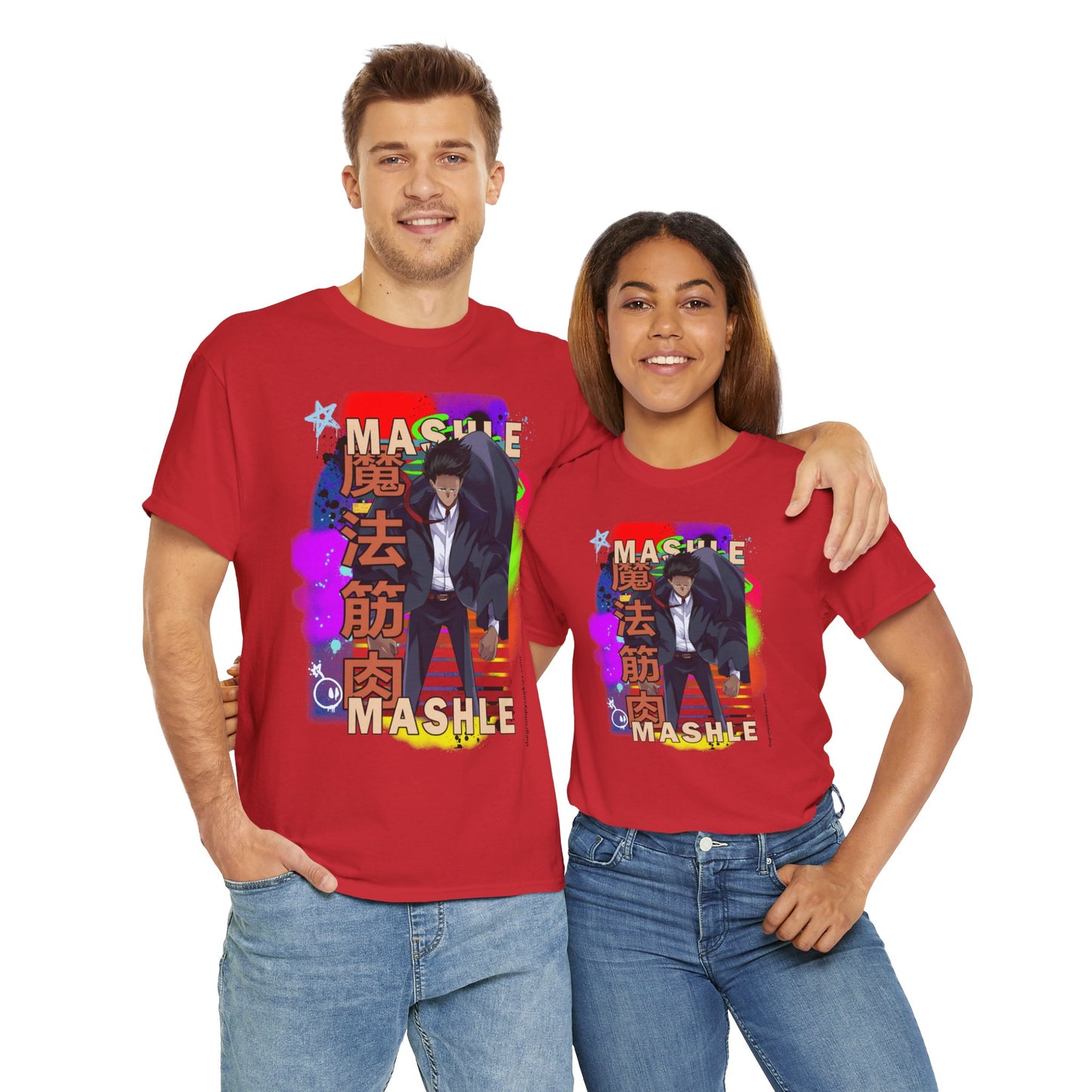 Mashle - Mash Burnedead Graffiti Unisex Heavy Cotton Tee