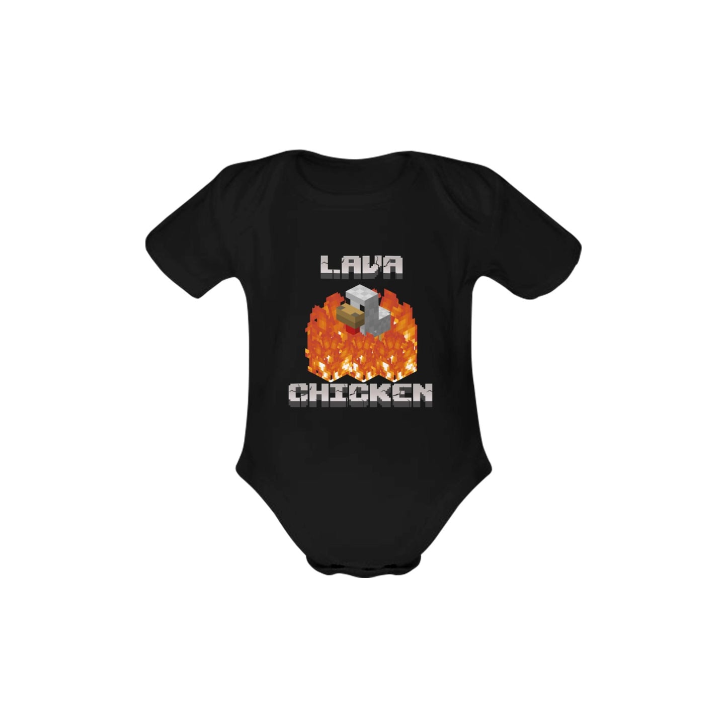 Minecraft - Lava Chicken Baby Powder Organic Short Sleeve One Piece