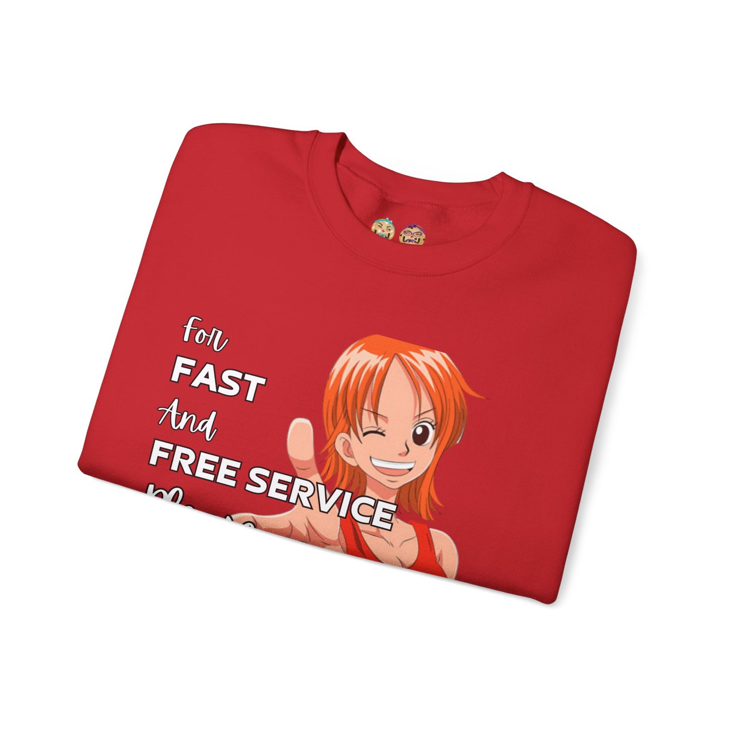One Piece - Fast and Free Service Unisex Heavy Blend™ Crewneck Sweatshirt