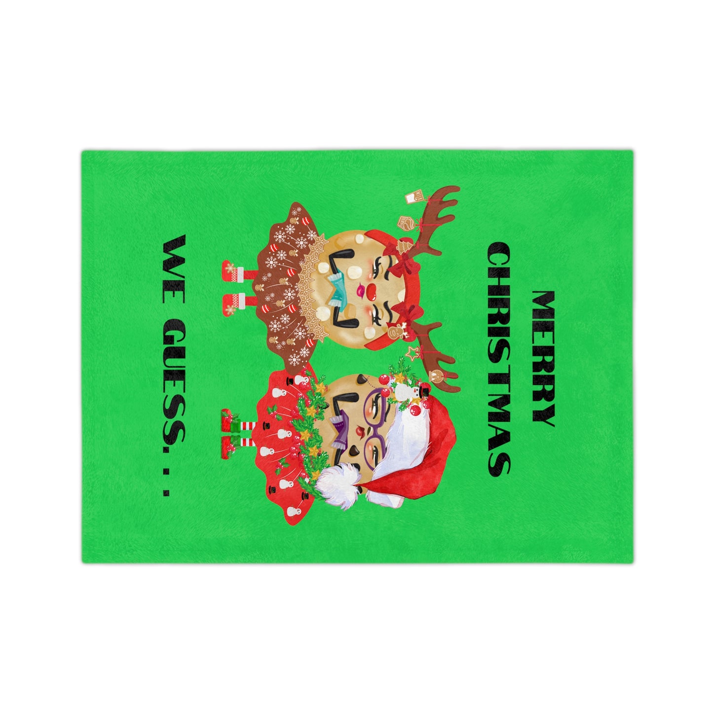 The Grumpy Cookies - Merry Christmas... We Guess Velveteen Minky Blanket