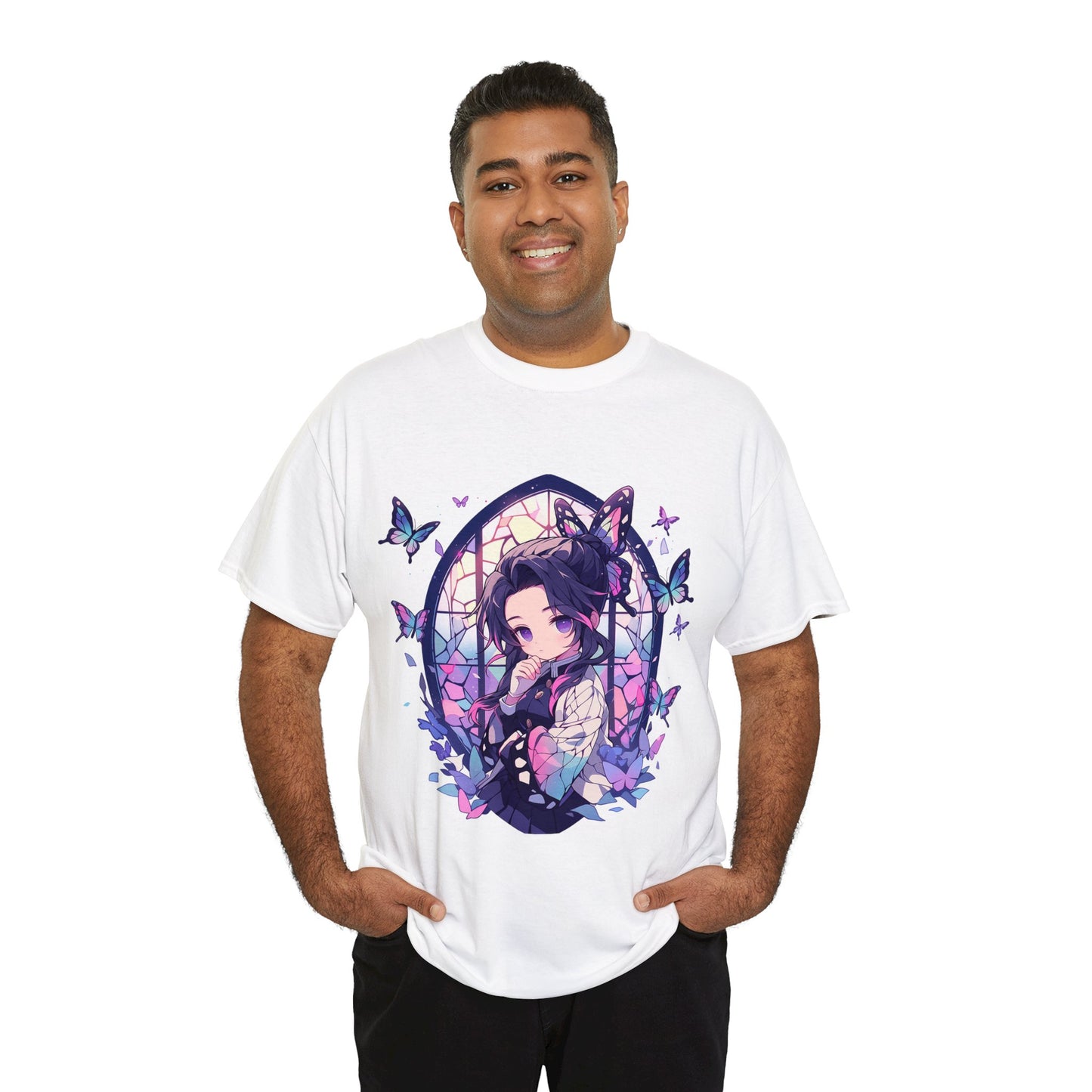 Demon Slayer - Stained Glass Shinobu Kocho Series Unisex Heavy Cotton Tee