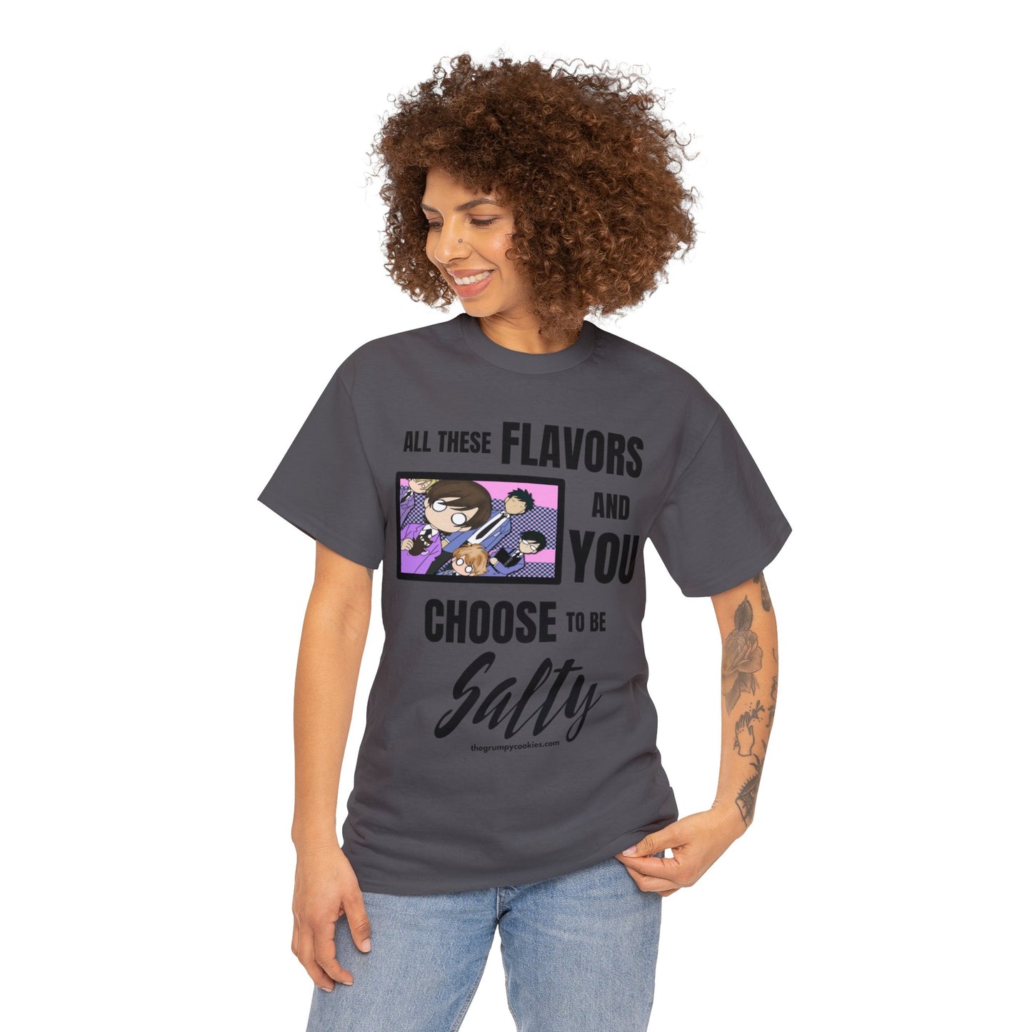 Ouran High School Host Club - Shocked Hosts Choose to Be Salty Unisex Heavy Cotton Tee