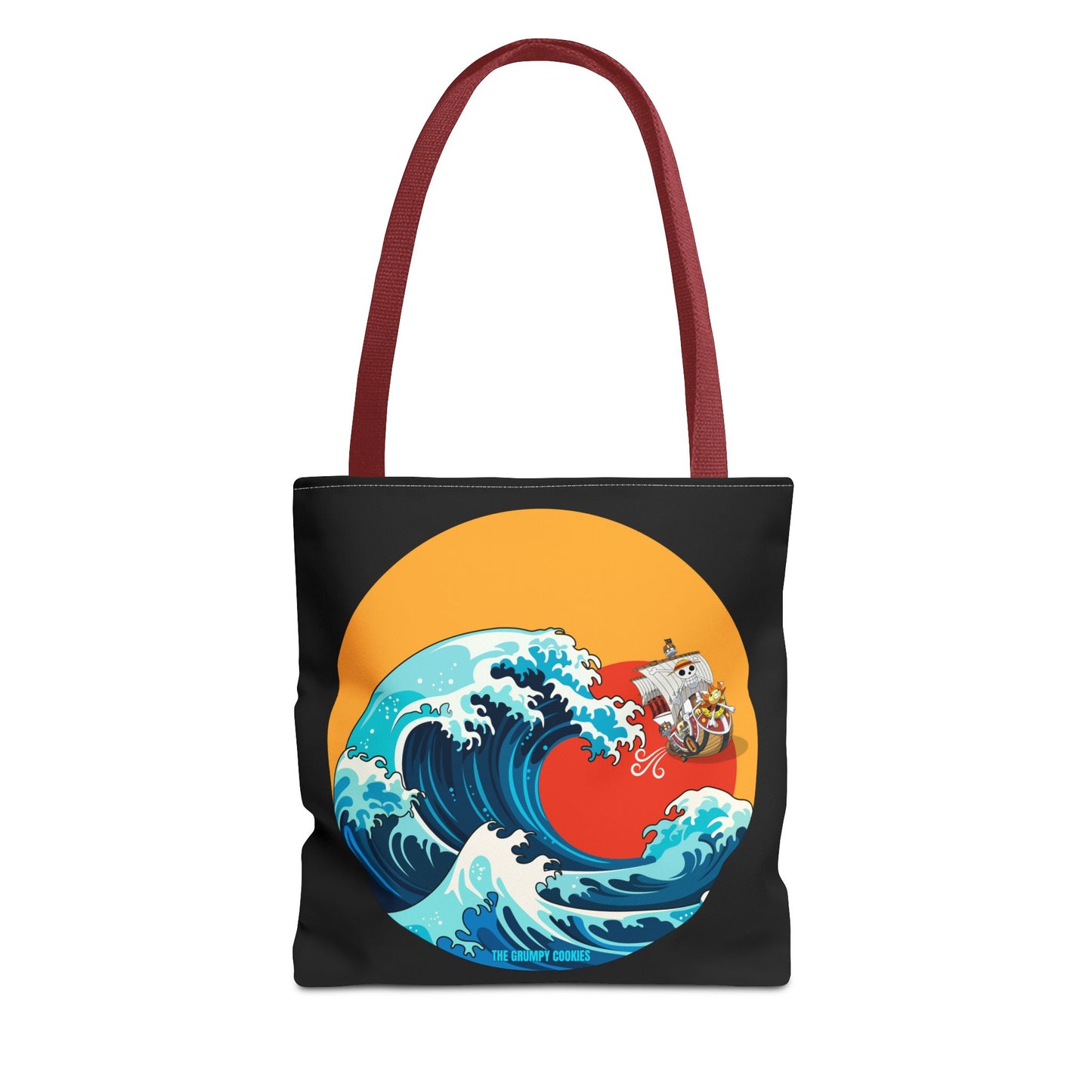 One Piece - Riding the Wave Black Tote Bag