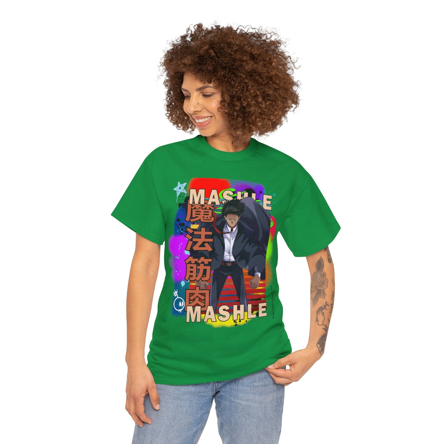 Mashle - Mash Burnedead Graffiti Unisex Heavy Cotton Tee