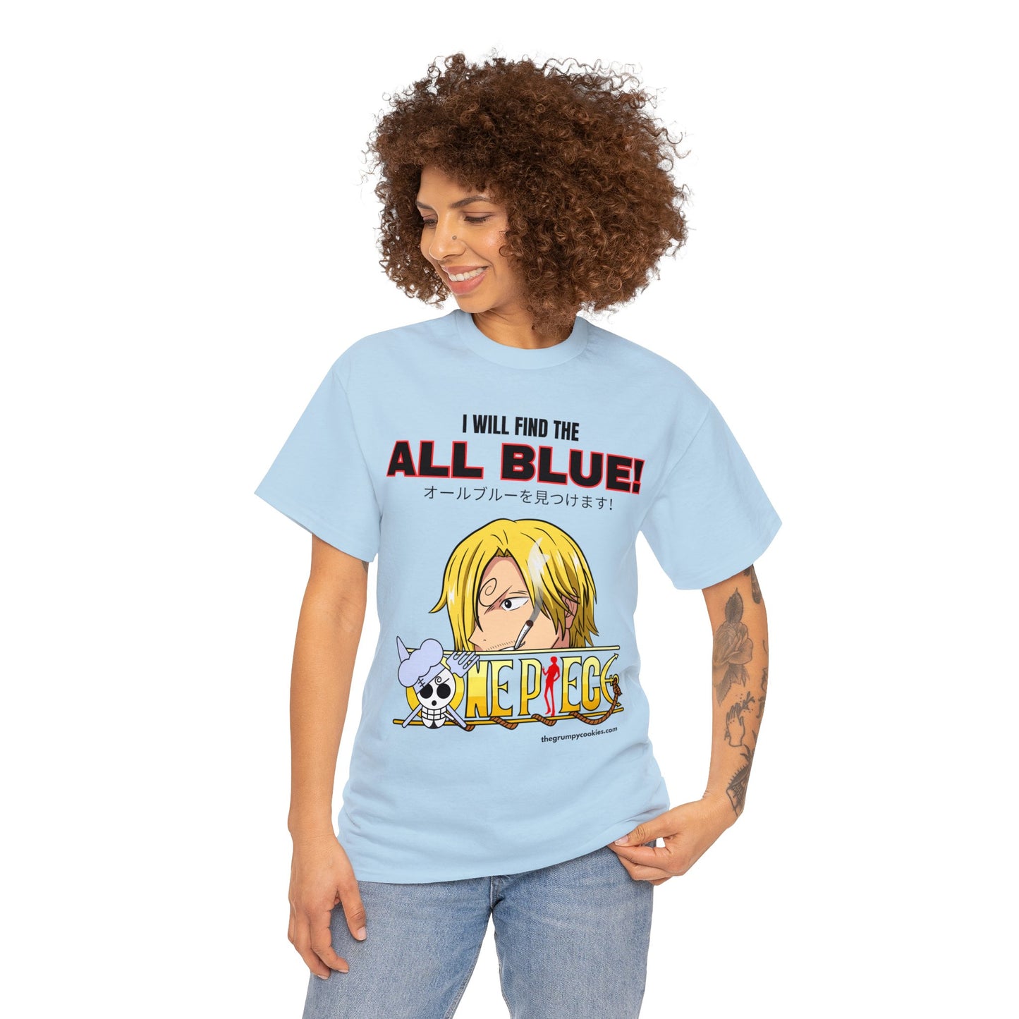 One Piece - Find the All Blue Unisex Heavy Cotton Tee
