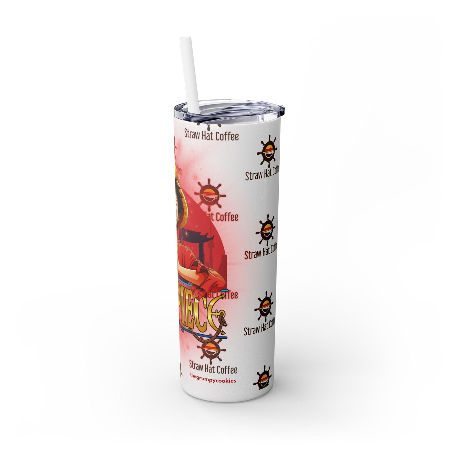 Straw Hat Coffee - Captain of the Crew 20oz Skinny Tumbler with Straw