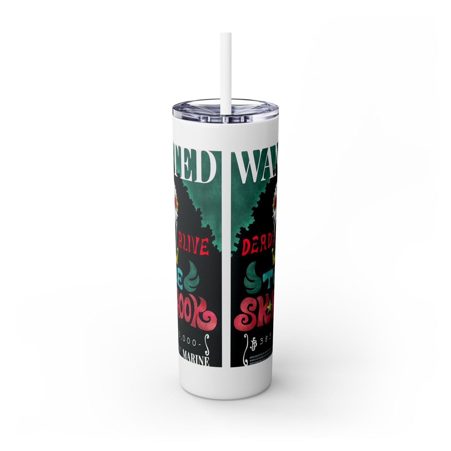 One Piece - Brook Wanted Poster Tumbler with Straw, 20oz
