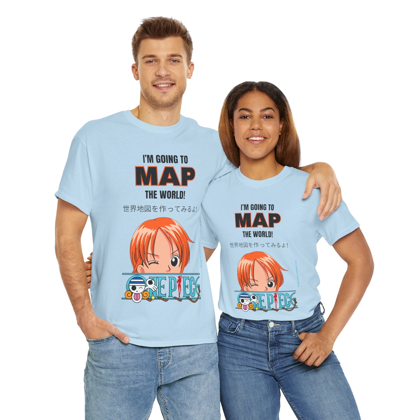 One Piece - Map the World Unisex Heavy Cotton Tee