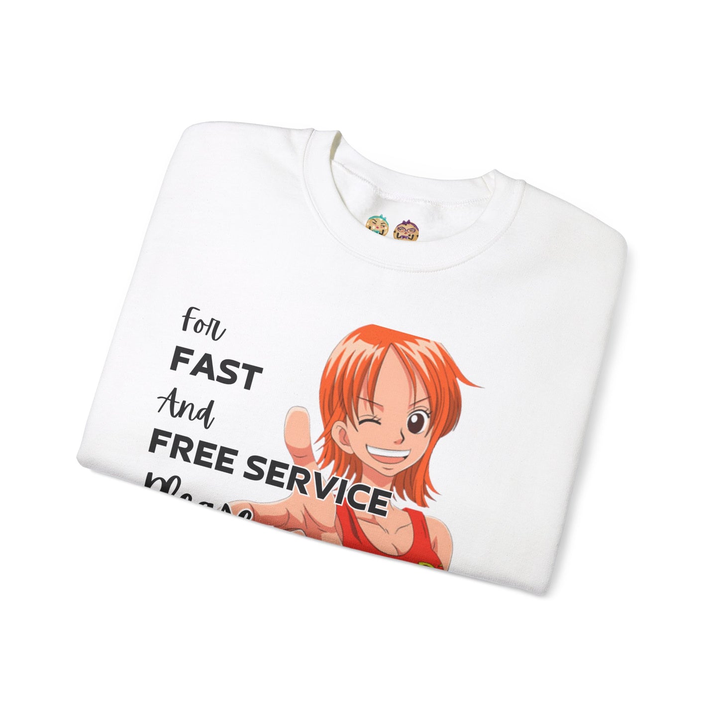 One Piece - Fast and Free Service Unisex Heavy Blend™ Crewneck Sweatshirt