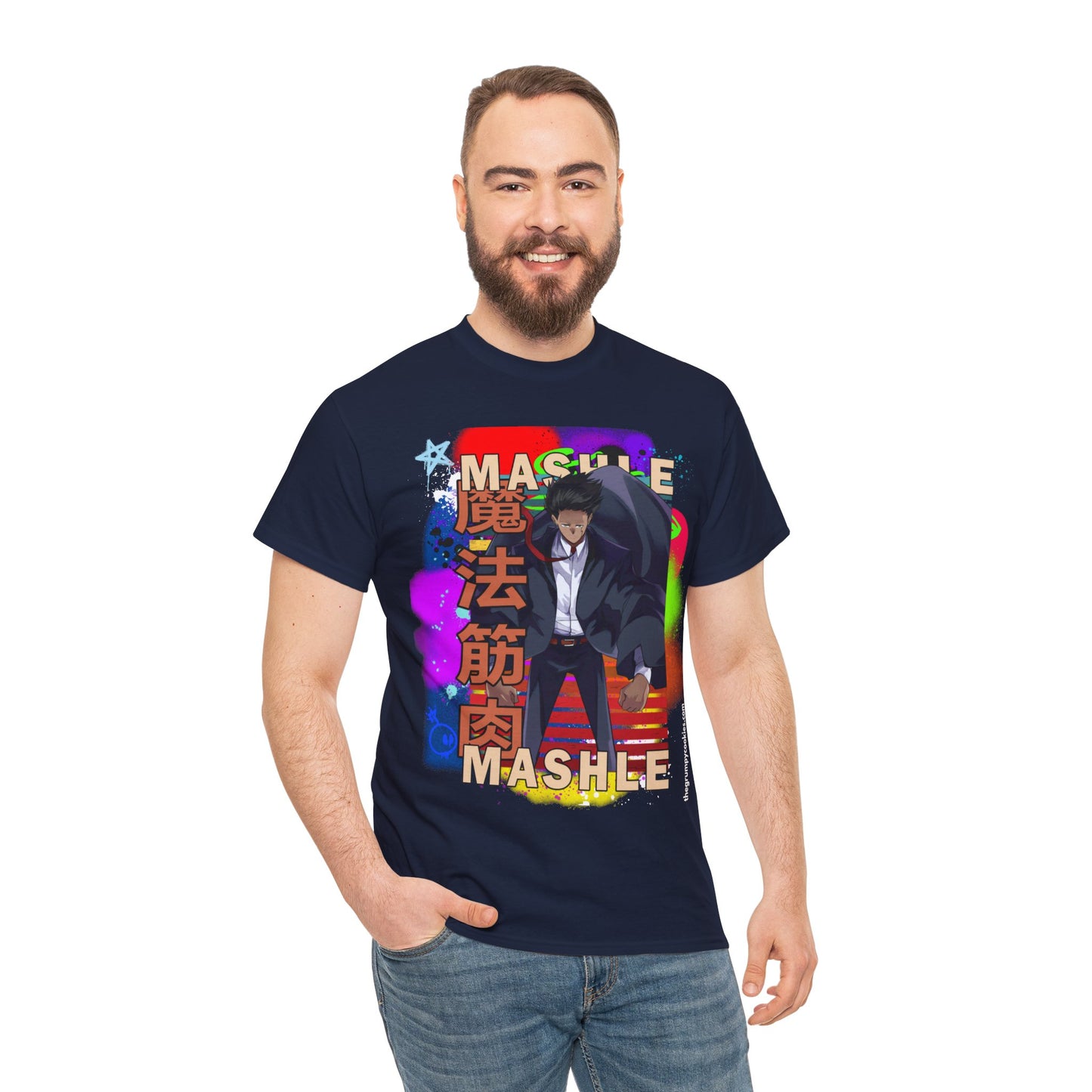 Mashle - Mash Burnedead Graffiti Unisex Heavy Cotton Tee