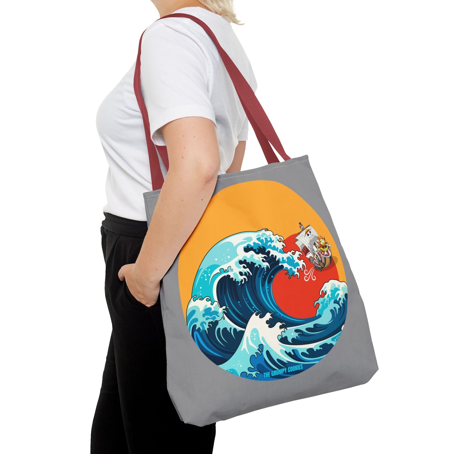 One Piece - Riding the Wave Grey Tote Bag