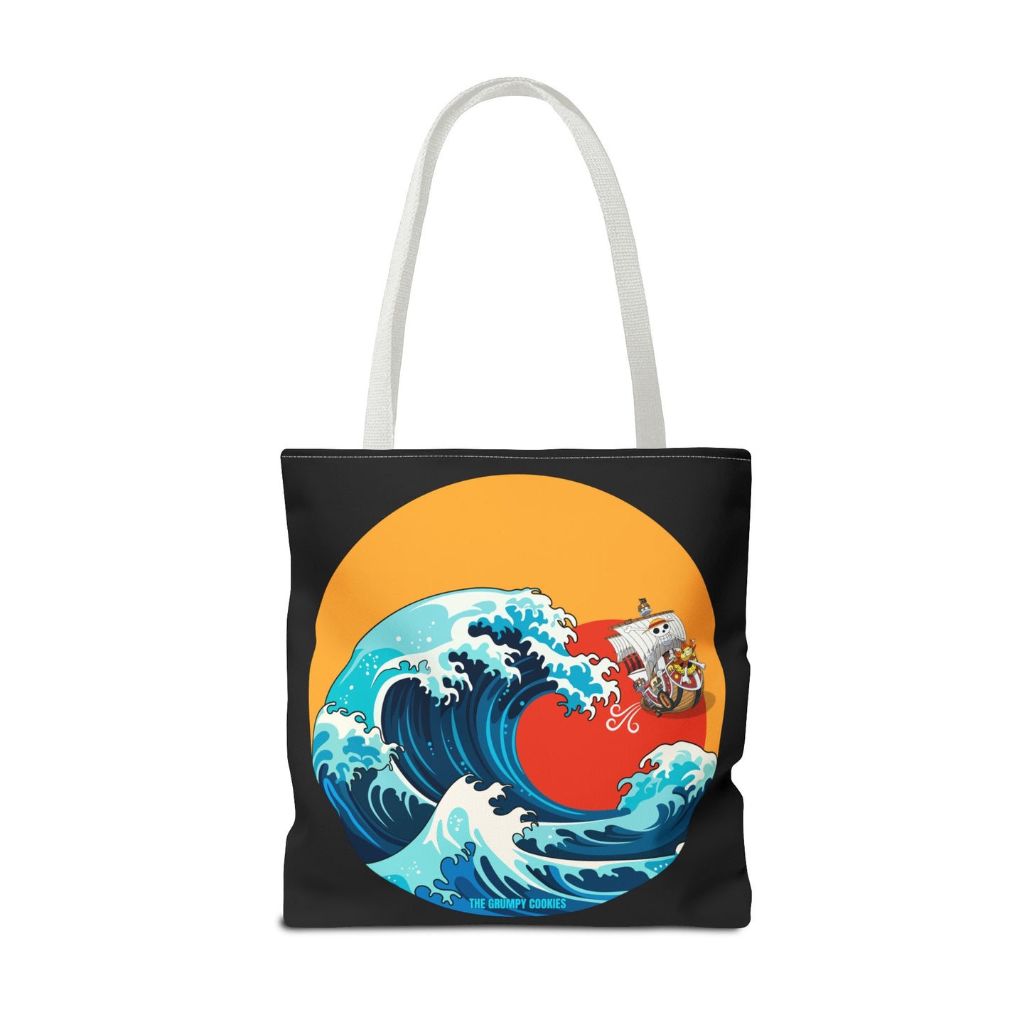 One Piece - Riding the Wave Black Tote Bag