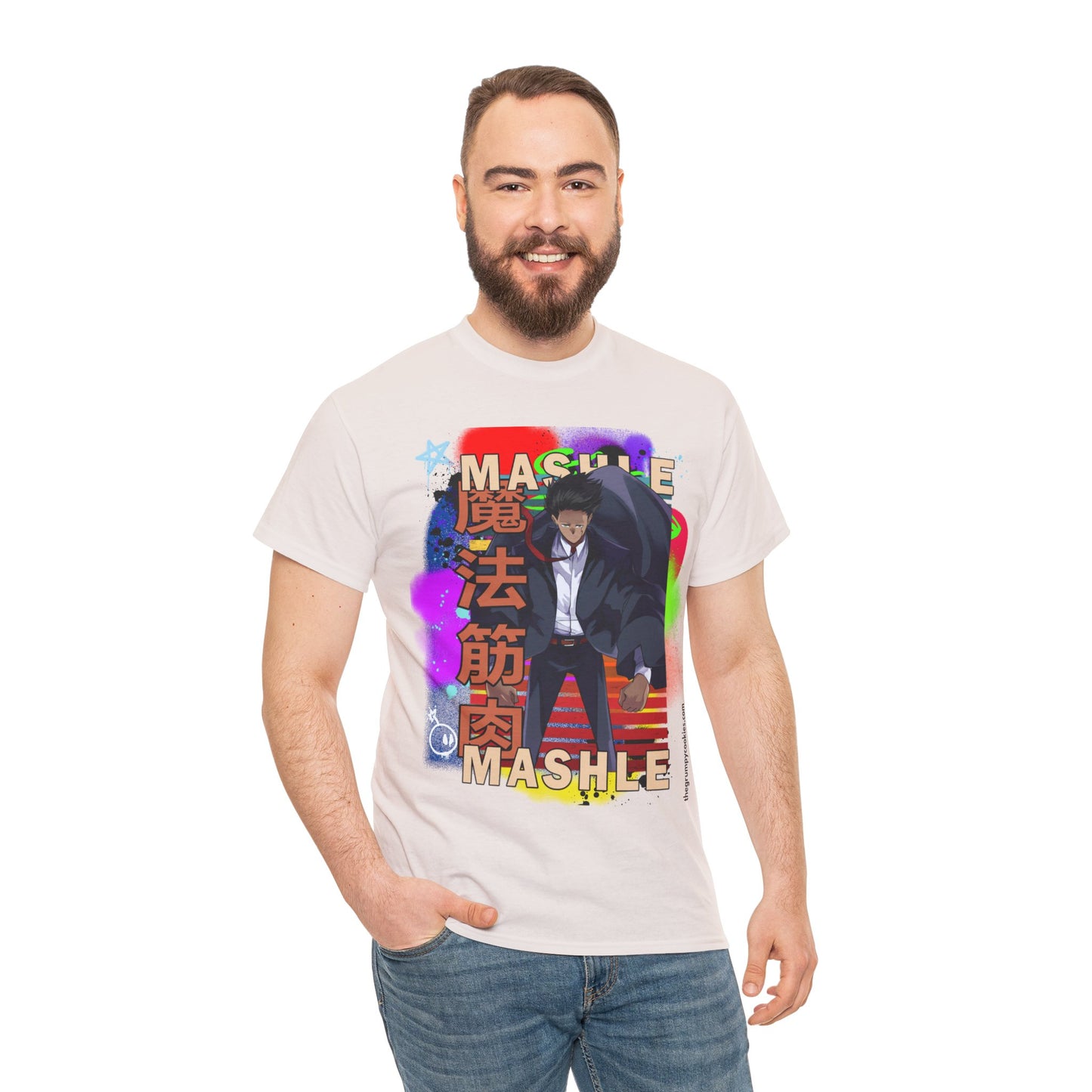 Mashle - Mash Burnedead Graffiti Unisex Heavy Cotton Tee