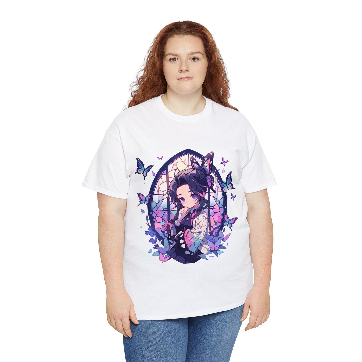Demon Slayer - Stained Glass Shinobu Kocho Series Unisex Heavy Cotton Tee