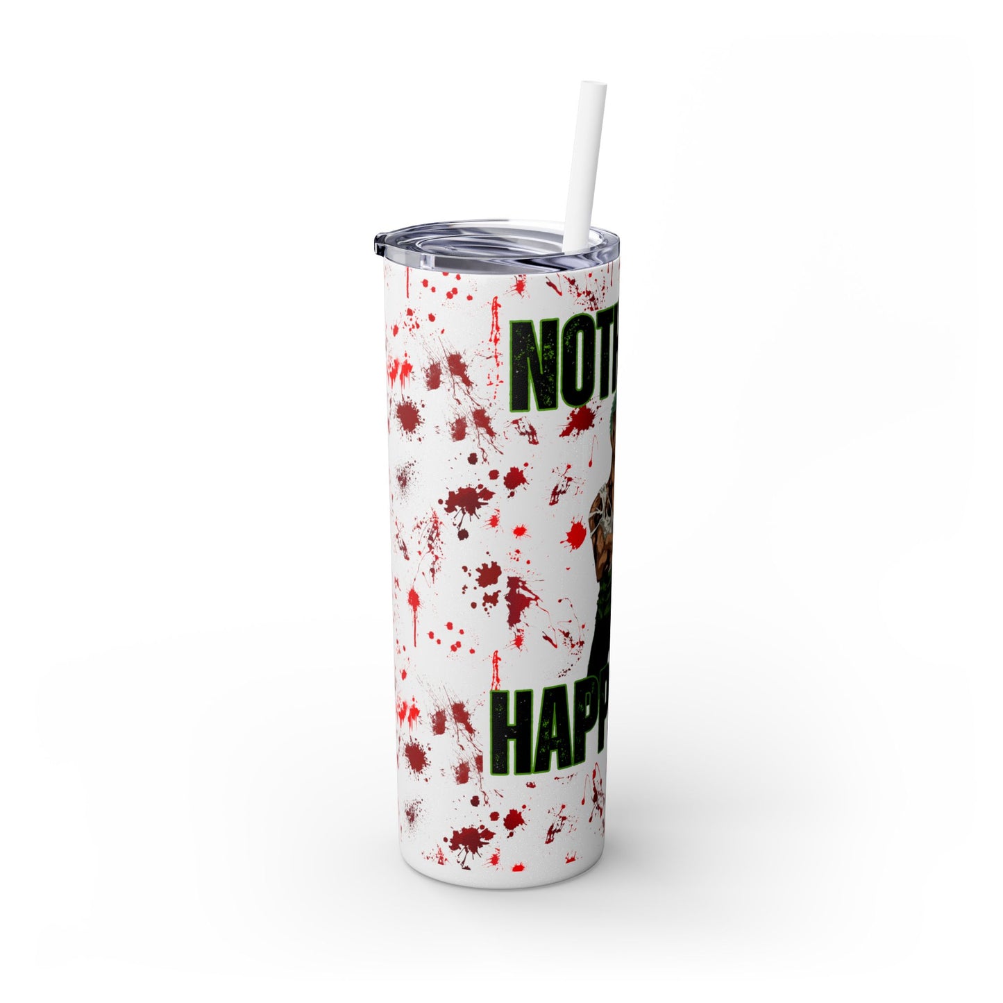 One Piece - Zoro Nothing Happened Skinny Tumbler with Straw, 20oz