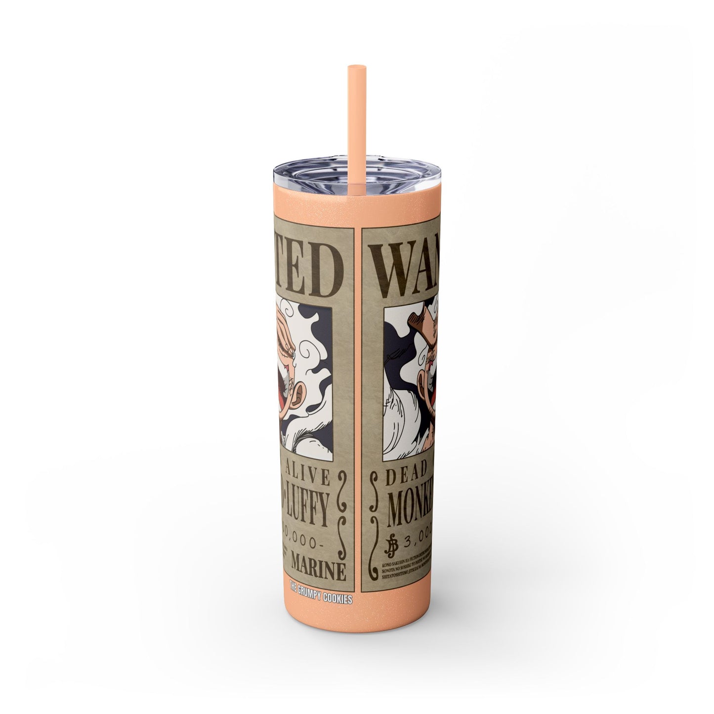 One Piece - Luffy Fifth Gear Skinny Tumbler with Straw, 20oz