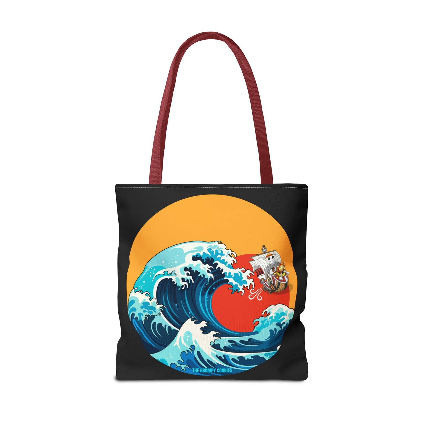 One Piece - Riding the Wave Black Tote Bag