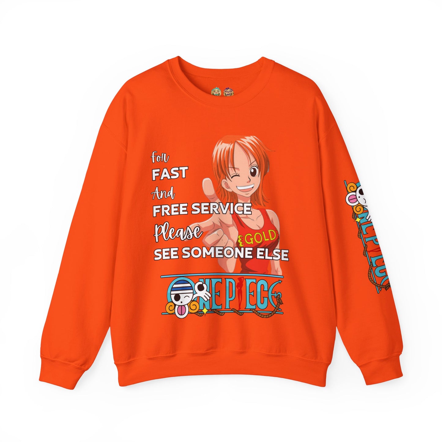 One Piece - Fast and Free Service Unisex Heavy Blend™ Crewneck Sweatshirt