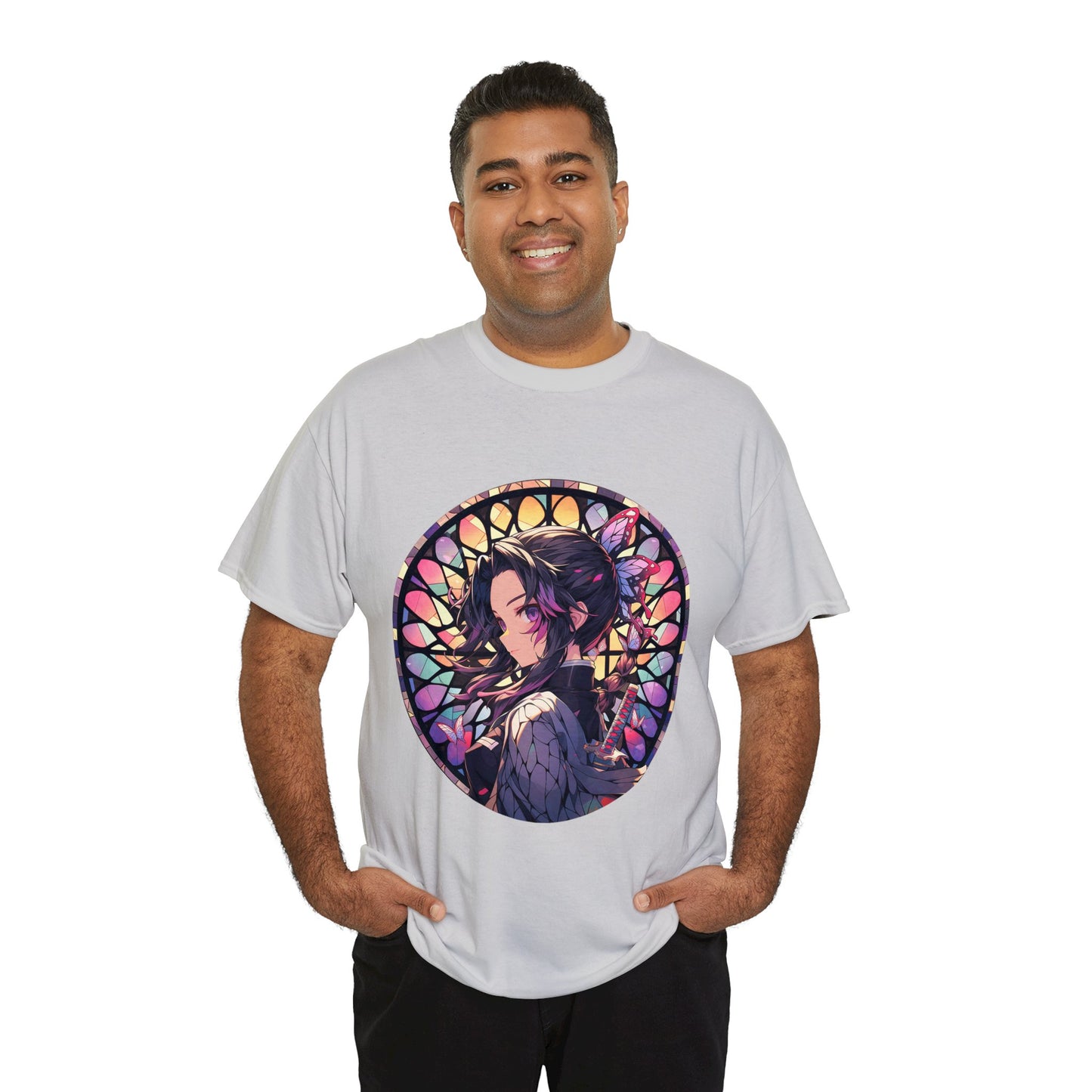 Demon Slayer - Stained Glass Shinobu Kocho Series Unisex Heavy Cotton Tee