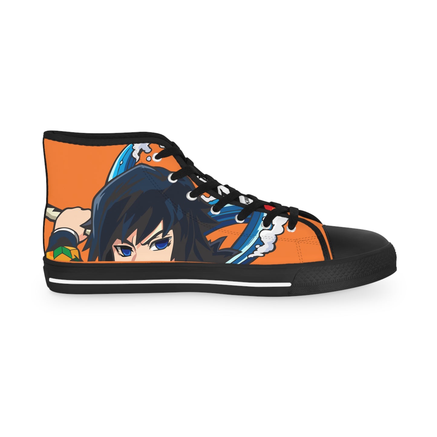 Demon Slayer - Few Words Tomioka Men's High Top Orange Sneakers