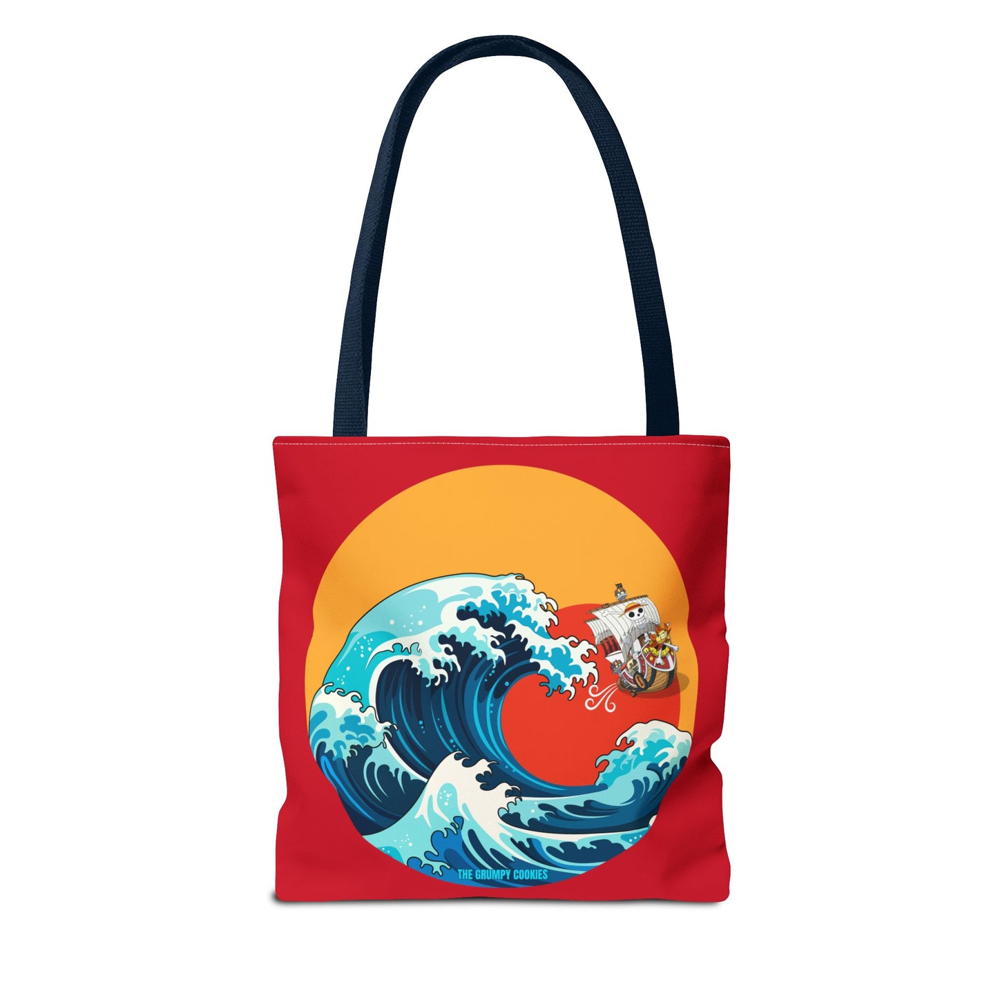 One Piece - Riding the Wave Dark Red Tote Bag