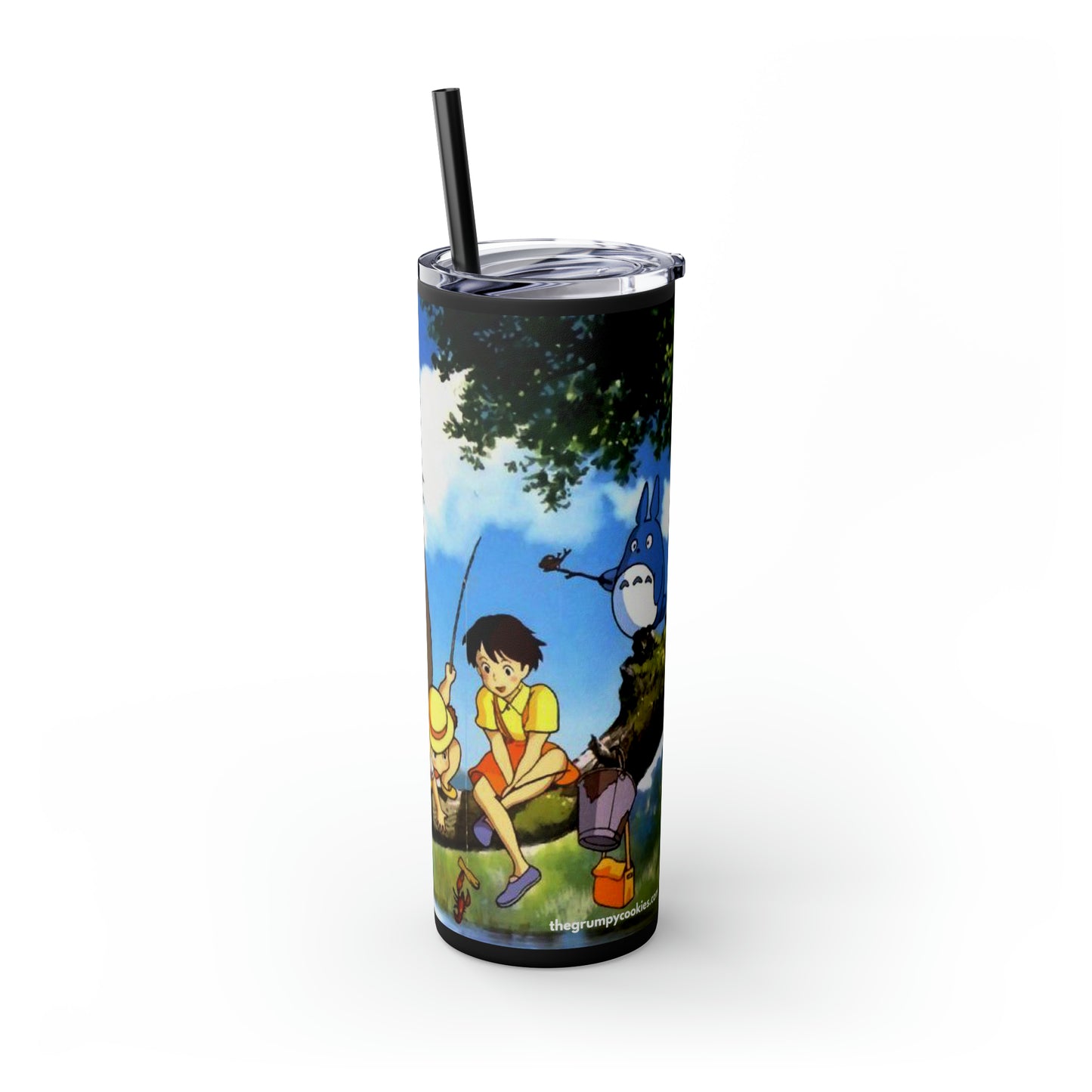 Studio Ghibli - My Neighbor Totoro - Totoro and Friends Skinny Tumbler with Straw, 20oz