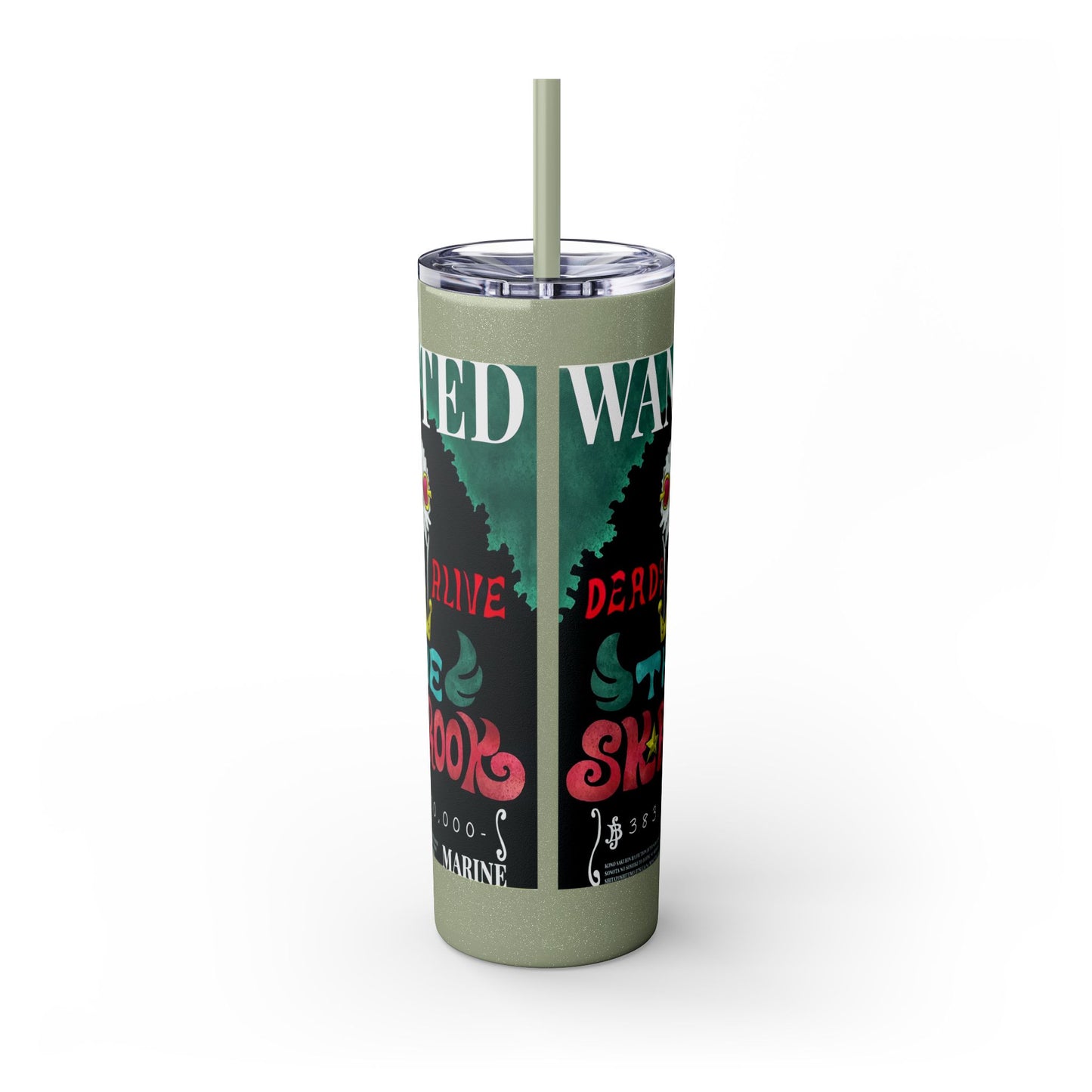 One Piece - Brook Wanted Poster Tumbler with Straw, 20oz